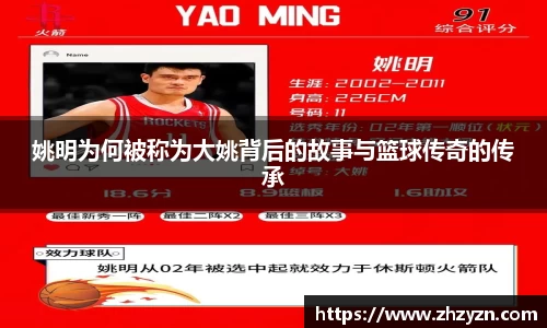 姚明为何被称为大姚背后的故事与篮球传奇的传承